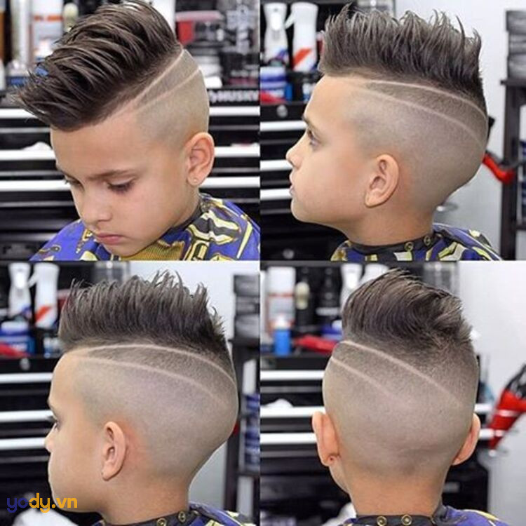 Kiểu tóc Quiff sành điệu cho bé trai 3 tuổi, tóc đen