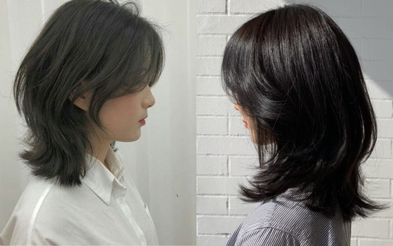 Kiểu tóc shaggy wolf cut layer ngang vai với những lọn tóc cong tự nhiên, trẻ trung và cá tính