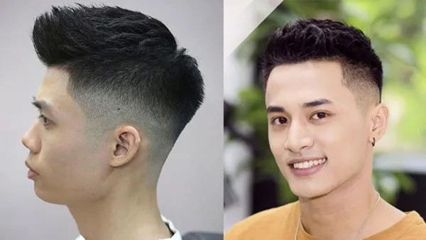 Kiểu tóc Short Quiff gọn gàng, vuốt nhẹ phần mái cho bé trai