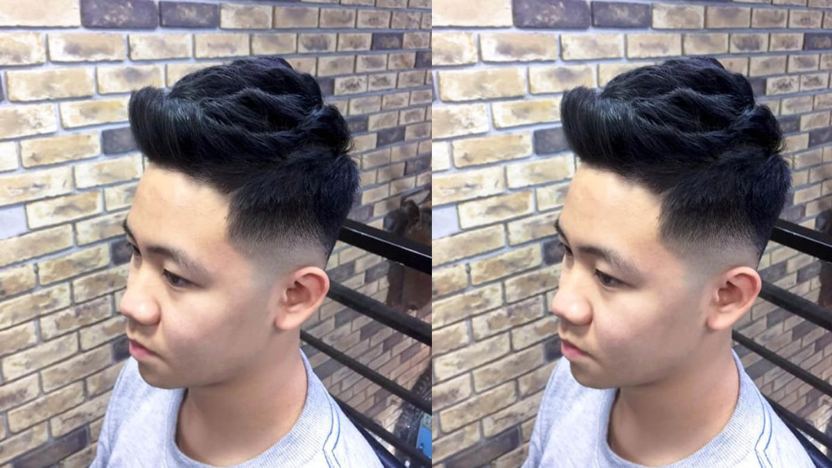 **Kiểu tóc short quiff uốn** nhẹ nhàng tạo độ bồng bềnh tự nhiên