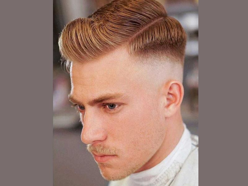 Kiểu tóc side part gáy nhọn phong cách