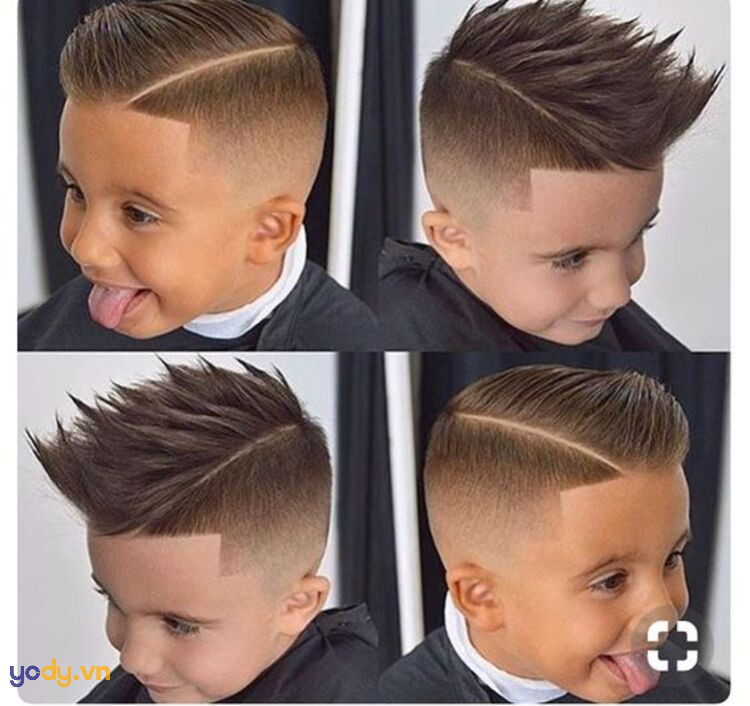 Kiểu tóc sport năng động cho bé trai 3 tuổi, mặt tròn