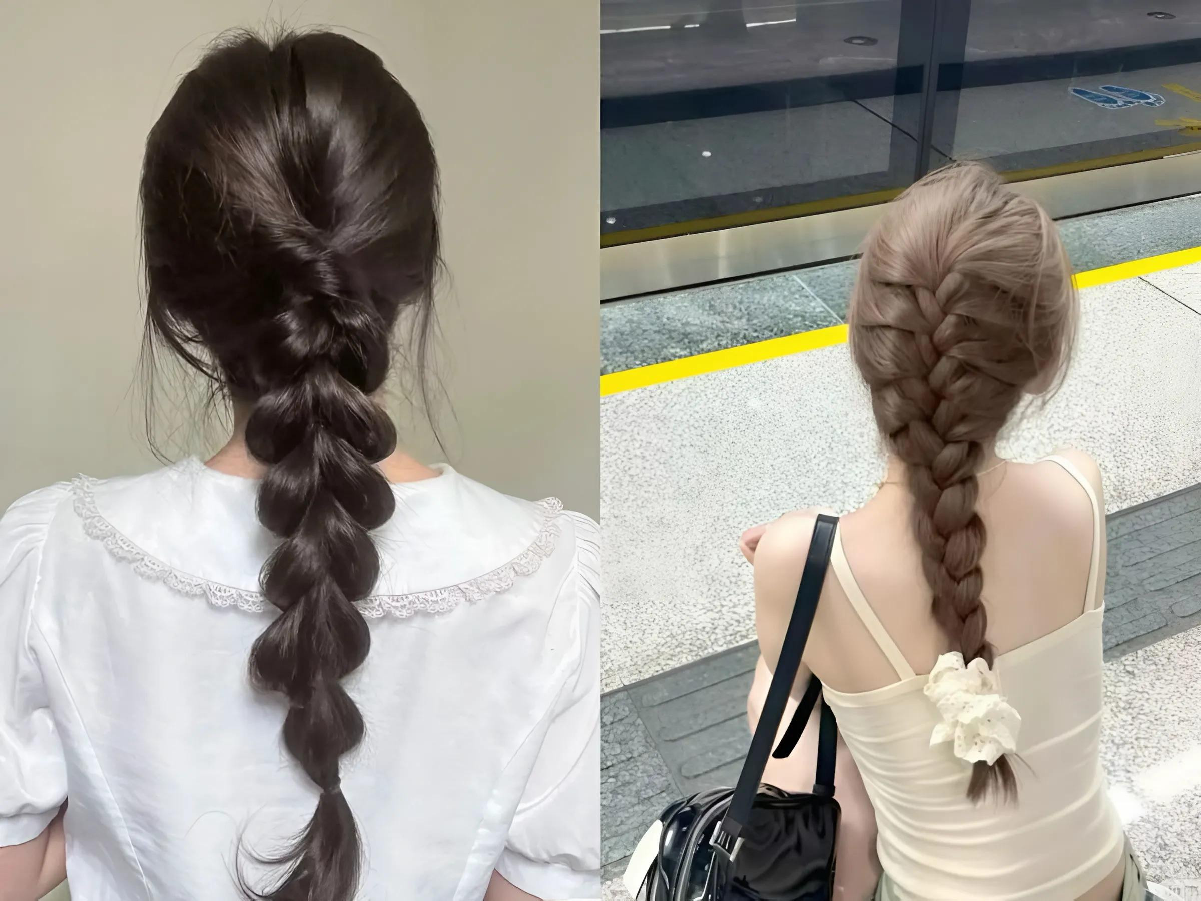 Kiểu tóc tết đuôi cá cá tính khi mặc áo dài, tạo sự phá cách cho khách dự đám cưới