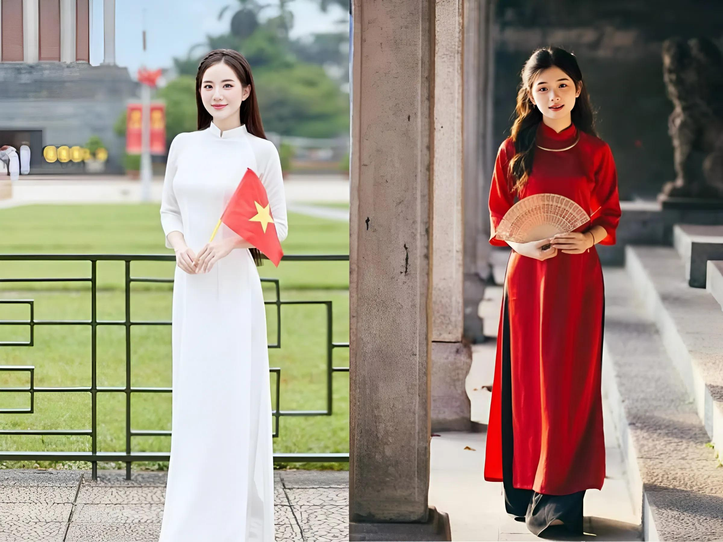 Kiểu tóc thanh lịch phù hợp với áo dài truyền thống khi đi đám cưới