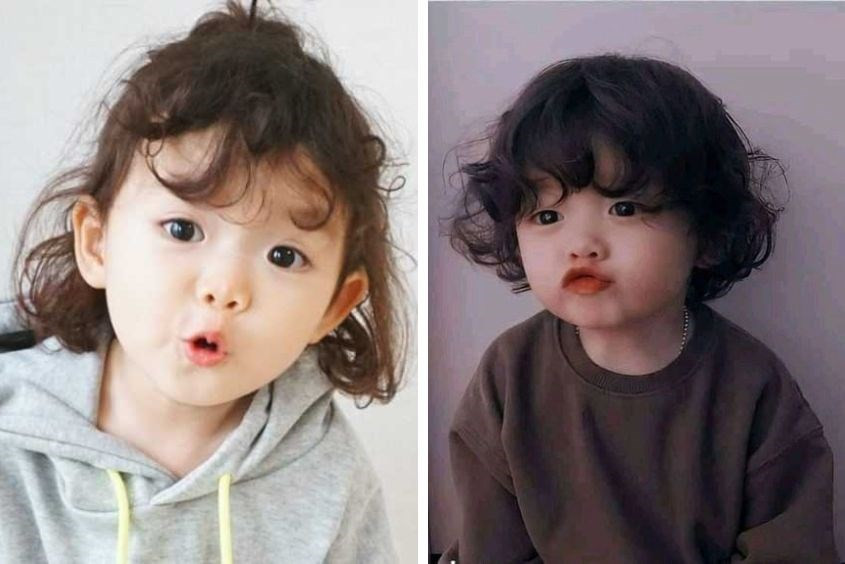 kiểu tóc tomboy uốn xoăn nhẹ nhàng cho bé gái