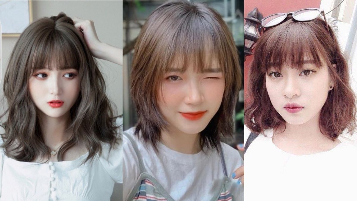 Kiểu tóc uốn sóng nước to ngang vai mái bằng cá tính