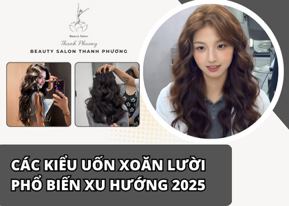 Kiểu tóc uốn xoăn lười bồng bềnh tự nhiên