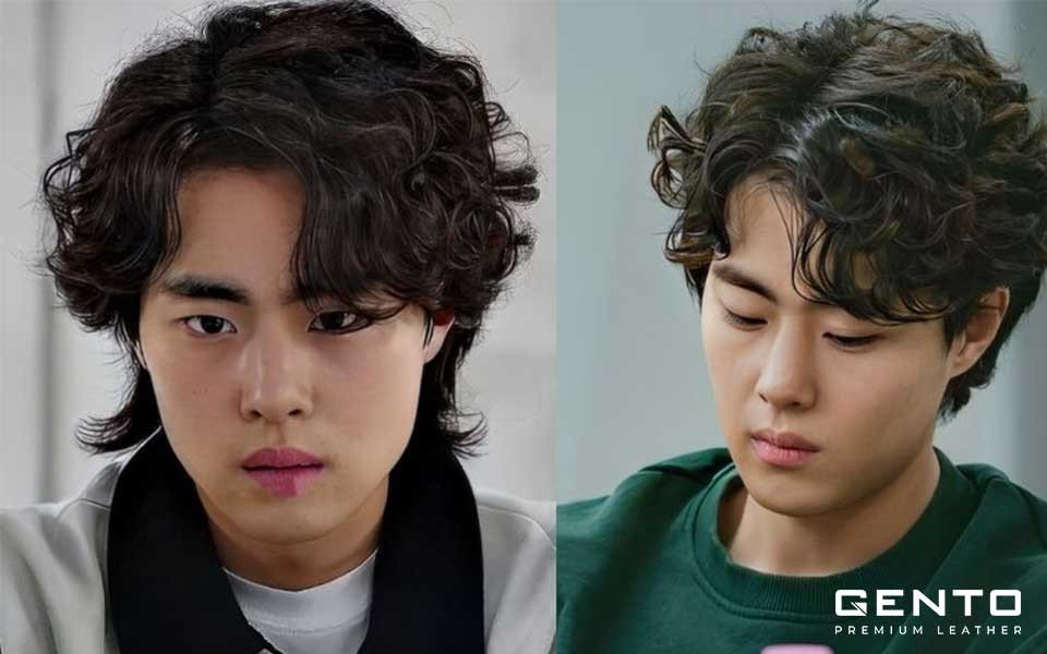 Kiểu tóc uốn xoăn xù cho nam mặt tròn