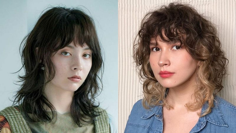 Kiểu tóc wolf cut mullet xoăn cá tính