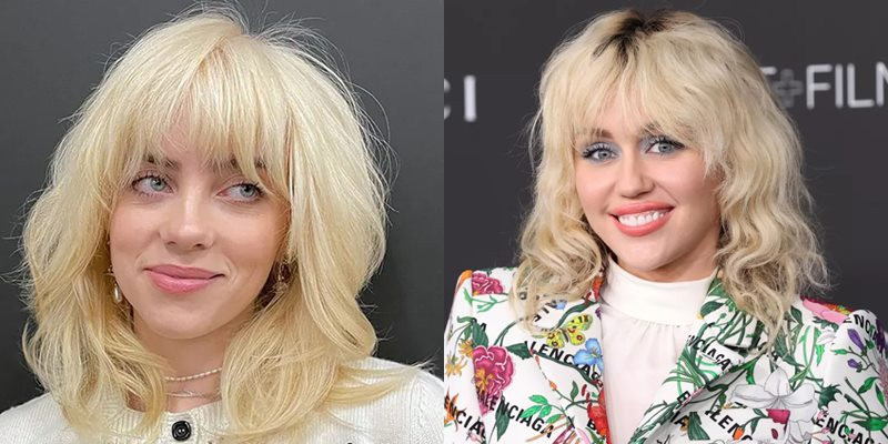 Kiểu tóc wolf cut nữ mái bằng, phong cách Billie Eilish