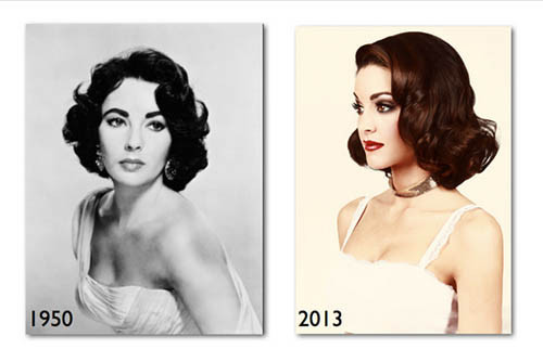 Kiểu tóc xoăn ngắn cổ điển lấy cảm hứng từ Elizabeth Taylor, một lựa chọn tóc vintage nữ quý phái.