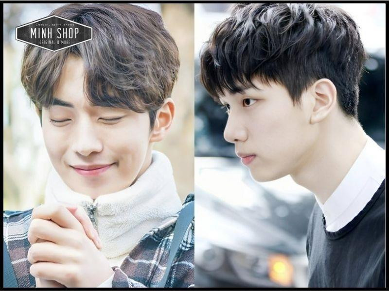 Kiểu tóc xoăn nhẹ Hàn Quốc cho nam trán cao