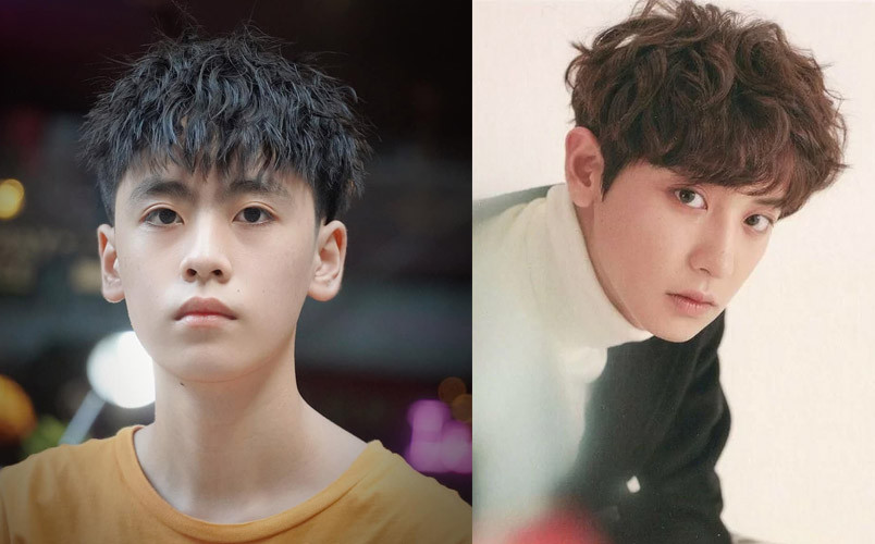 Kiểu tóc xoăn ruffled middle part phù hợp nhiều dáng mặt