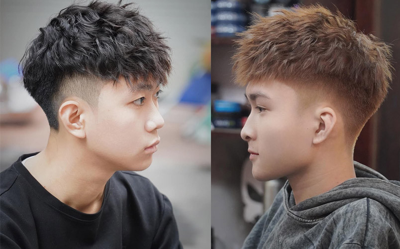 Kiểu tóc xoăn ruffled mohican gọn gàng và cá tính