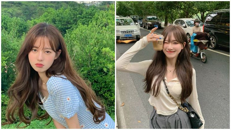 Kiểu tóc xoăn sóng lệch đẹp cho mặt tròn