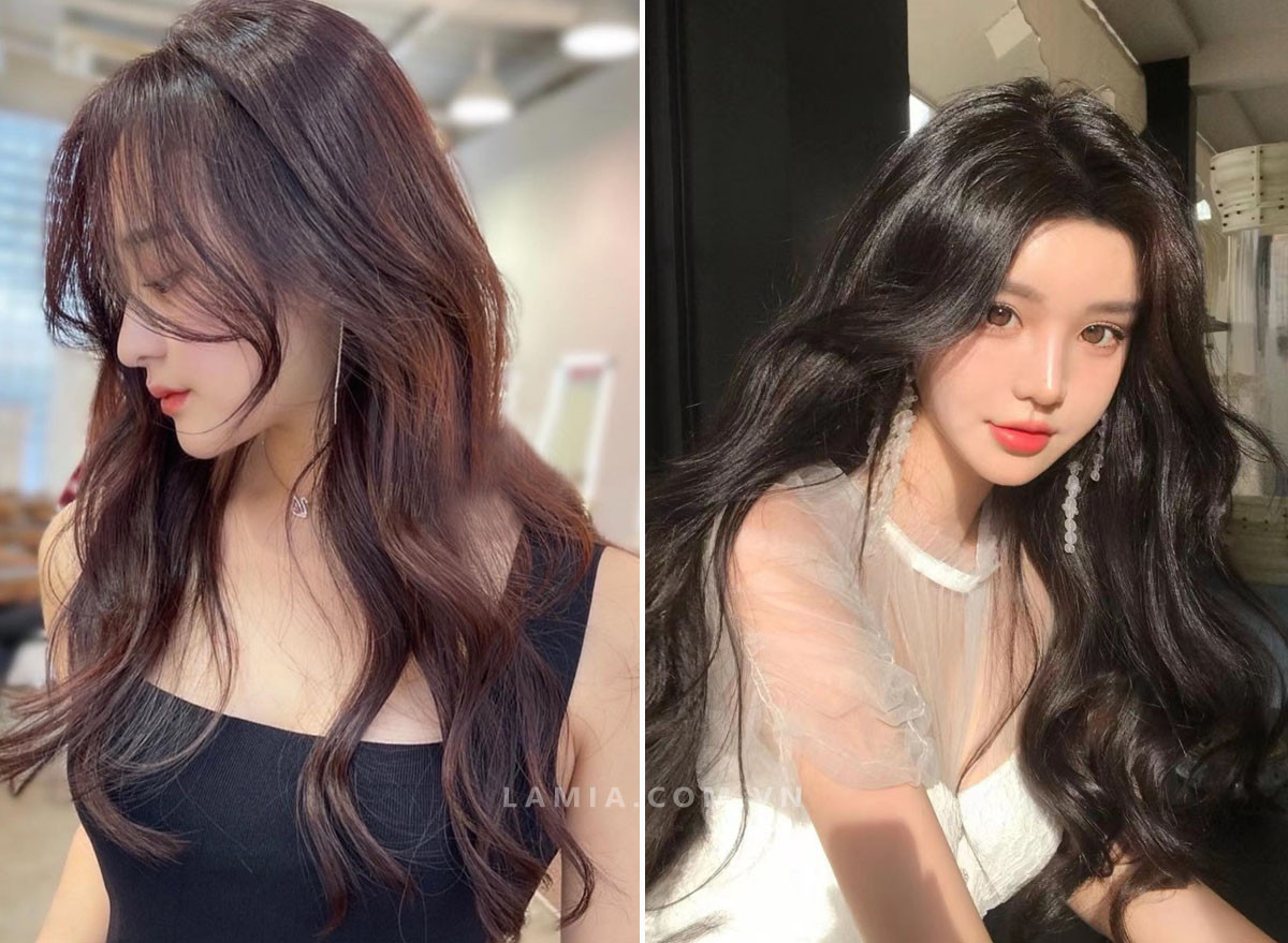 Kiểu tóc xoăn sóng to dài quyến rũ