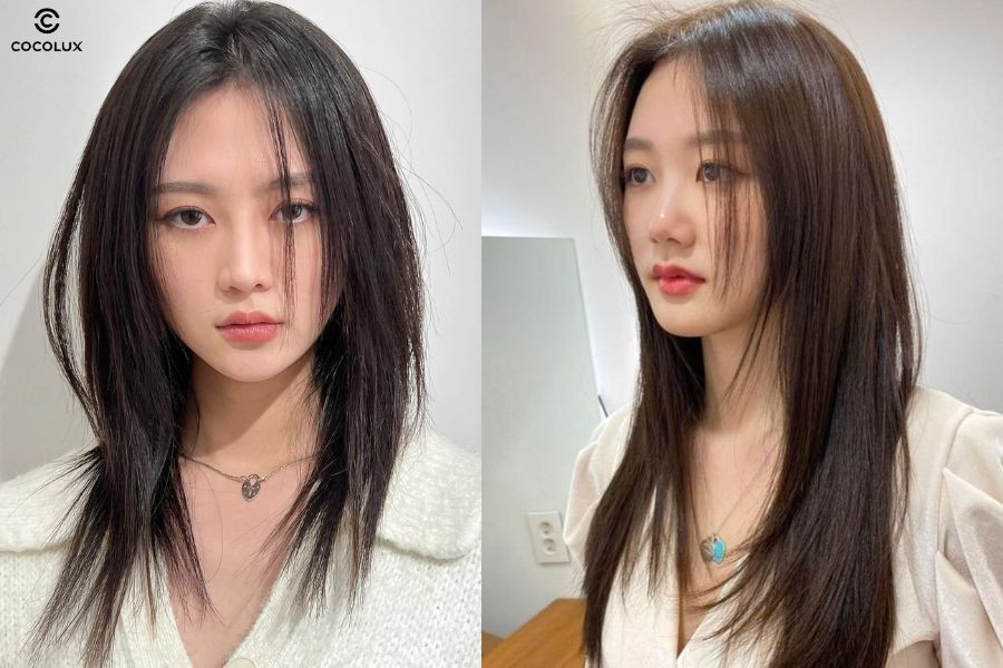 Mái layer thẳng tạo sự gọn gàng, hiện đại, phù hợp với phong cách tối giản và cá tính cho mặt dài