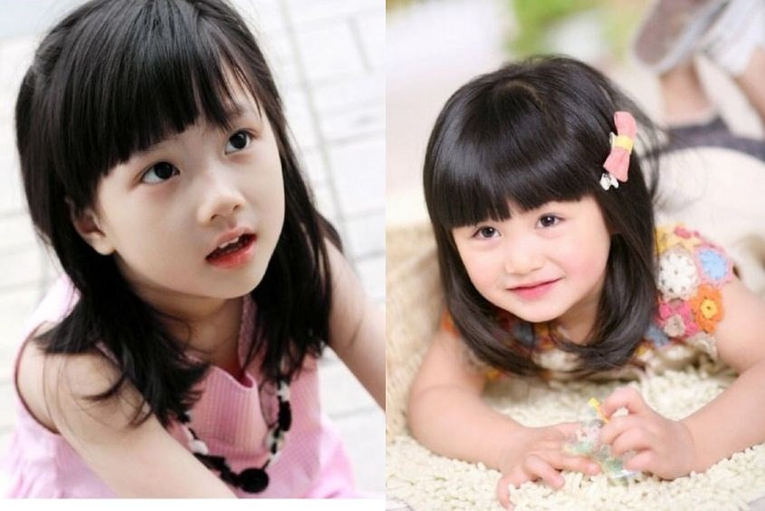 Mái ngố tỉa layer siêu đáng yêu cho bé gái 12 tuổi