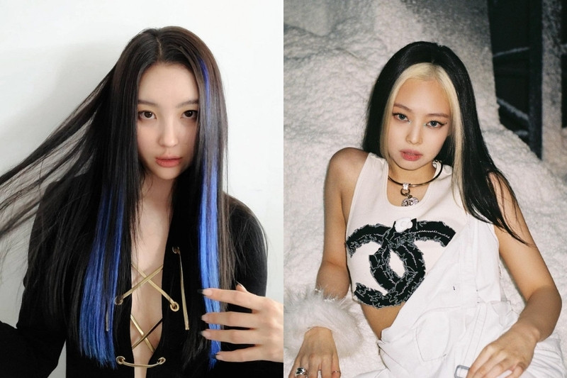 Mái tóc dài thẳng kết hợp mái bay nhẹ nhàng, tôn lên vẻ đẹp thanh thoát và nữ tính