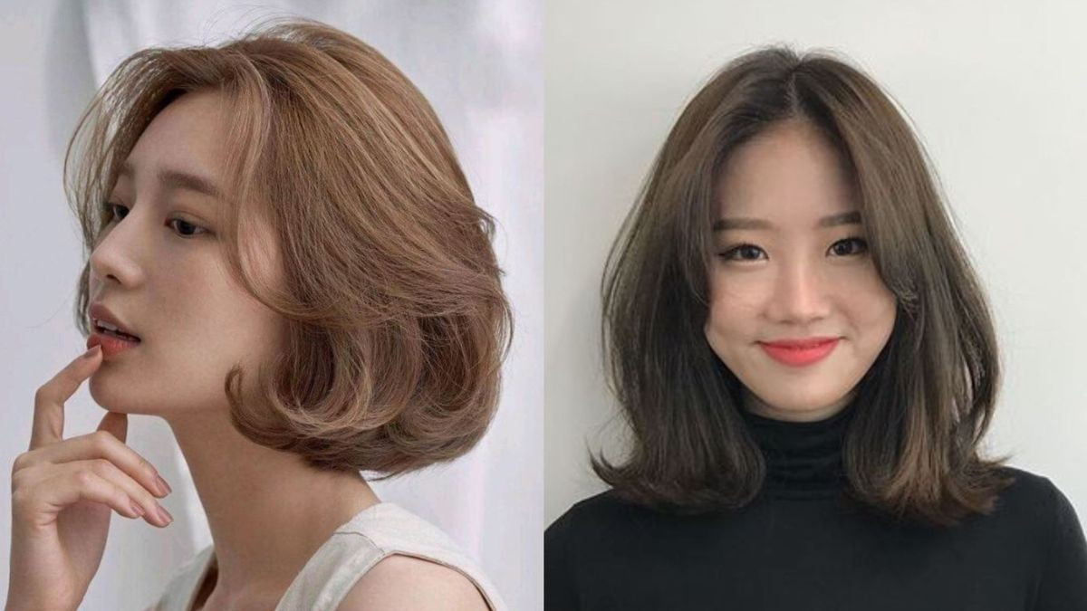 Mái tóc xoăn chữ C tóc ngắn che khuyết điểm cho khuôn mặt vuông