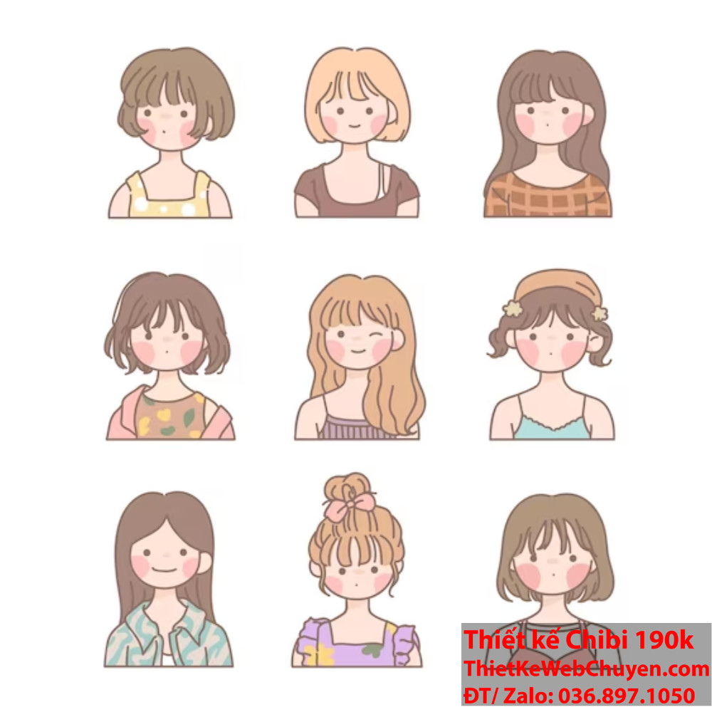 Màu sắc trong kiểu tóc chibi