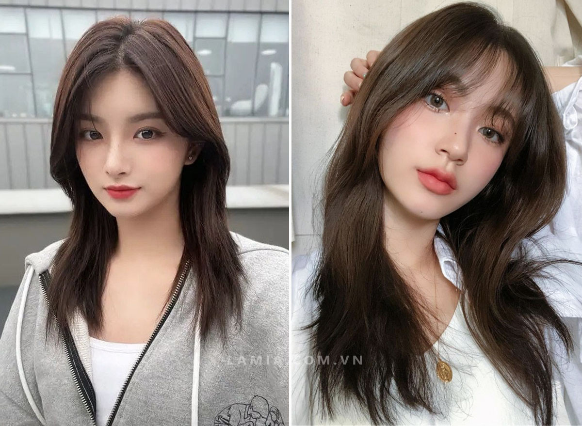 Mẫu tóc mullet layer dài tự nhiên thanh lịch