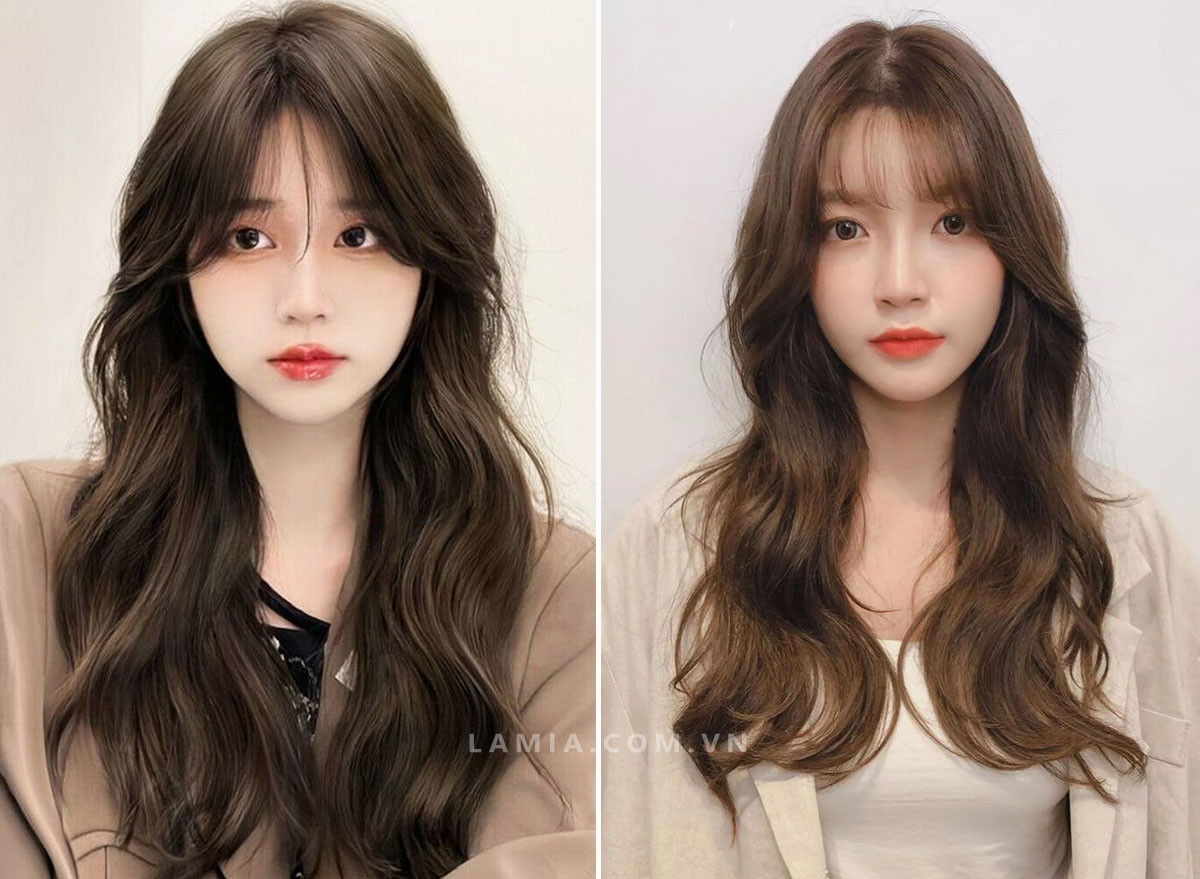 Mẫu tóc mullet layer dài uốn chữ S tinh tế