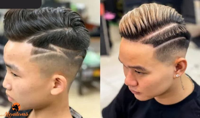 Mẫu tóc nam ngắn kẻ line cá tính, sắc sảo