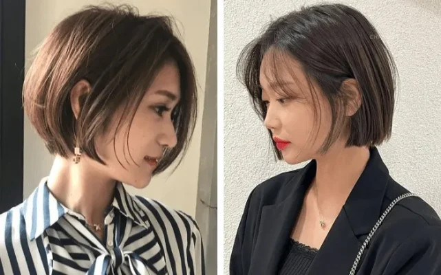 Mẫu tóc ngắn bob lệch trẻ trung cho U45