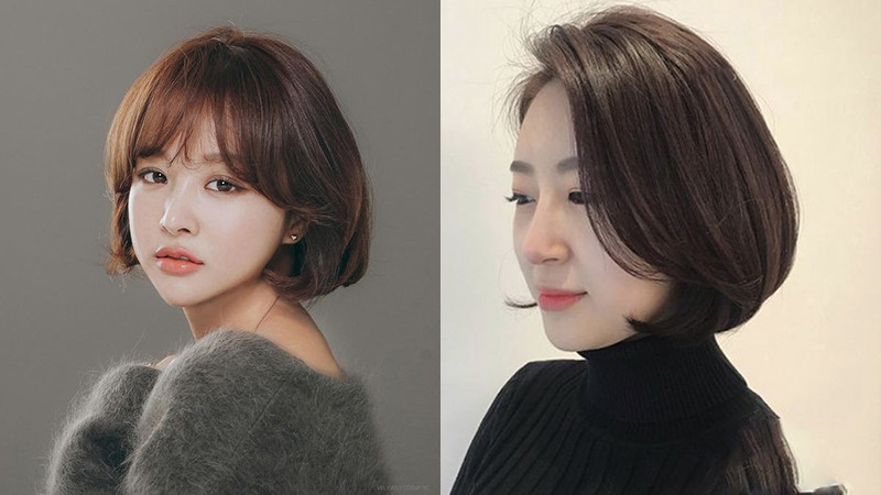 Mẫu tóc ngắn bob qua tai cúp đuôi