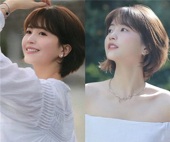 Mẫu tóc tém ngang cằm trẻ trung cho phụ nữ tuổi 50