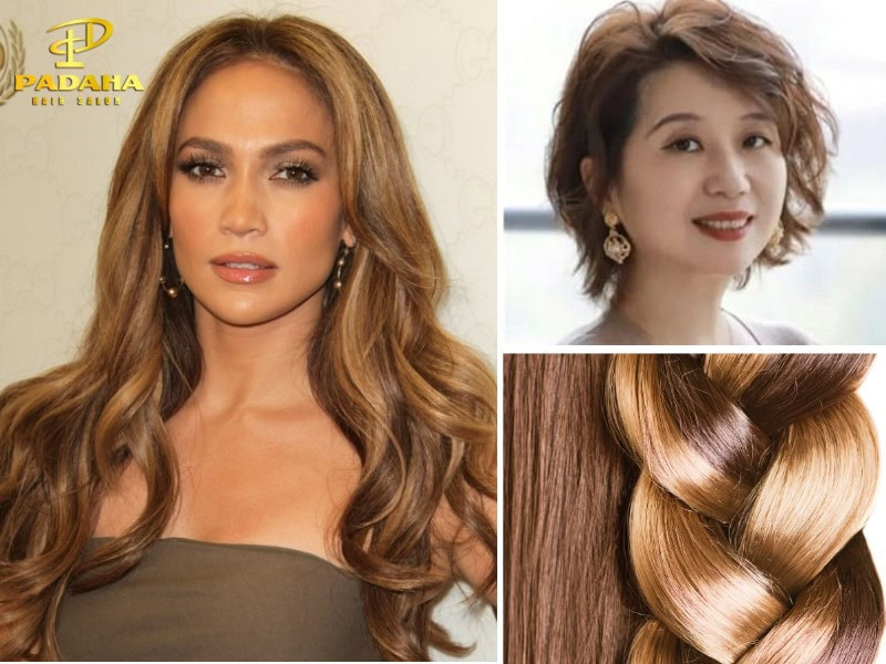 Màu tóc vàng nâu cho phụ nữ trung niên