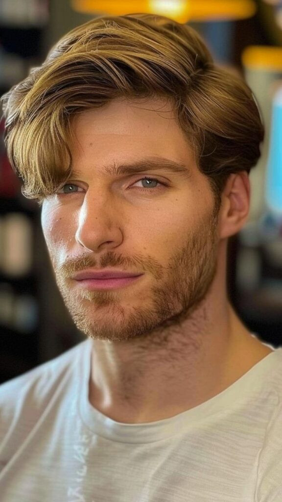 messy side swept ngắn