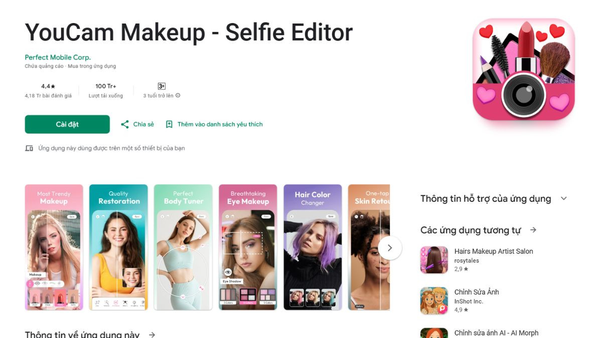 Mô phỏng kiểu tóc mới cho một người phụ nữ trên ứng dụng YouCam Makeup, giúp quét khuôn mặt chọn kiểu tóc nữ hiệu quả.