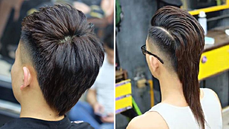 Mohican dài gáy dài