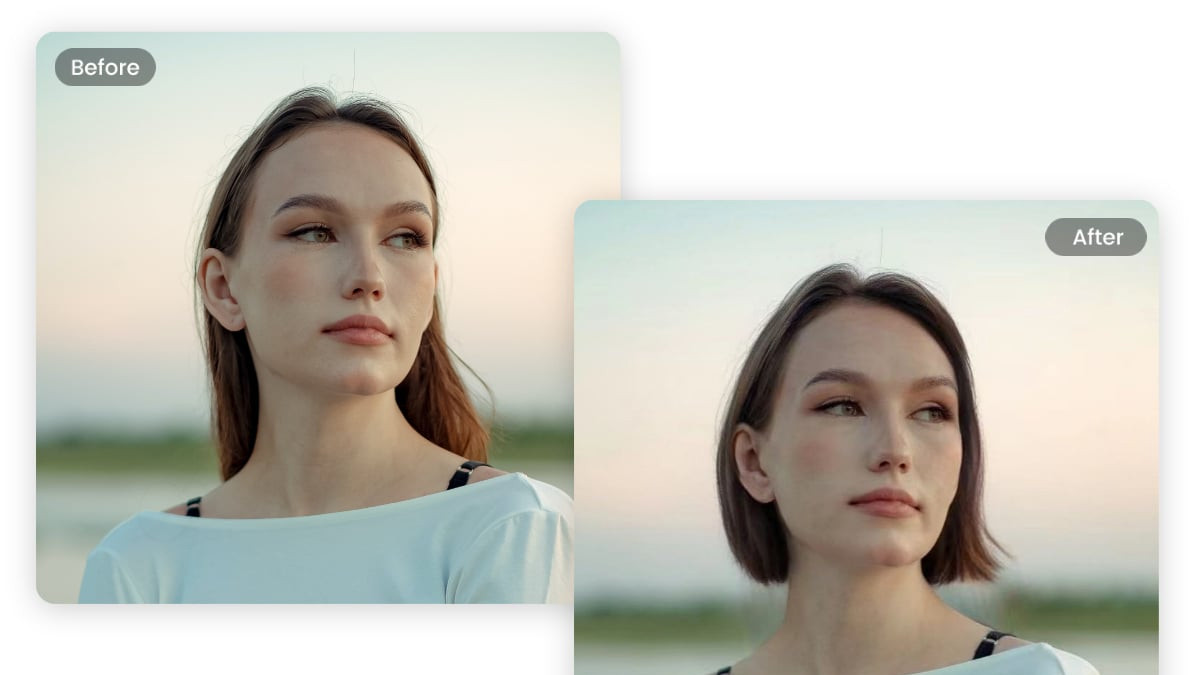 Người dùng thay đổi kiểu tóc và thêm phụ kiện trên ứng dụng Hairstyle Changer