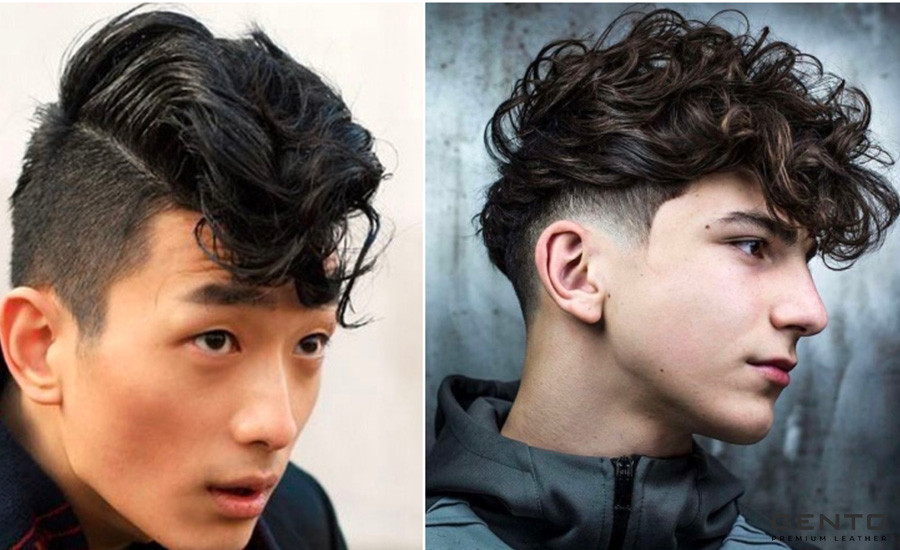 Người mẫu nam với kiểu Undercut mái chéo uốn nhẹ bồng bềnh, tạo vẻ lãng tử và cuốn hút