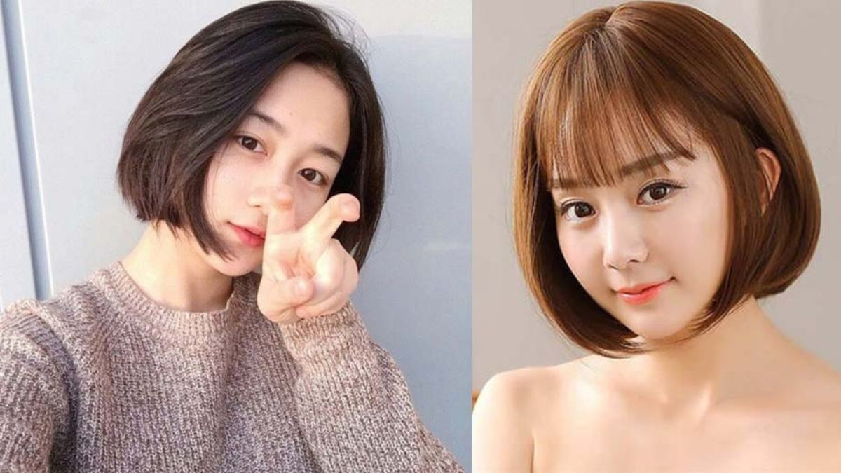 Người phụ nữ với mái tóc bob duỗi thẳng tự nhiên