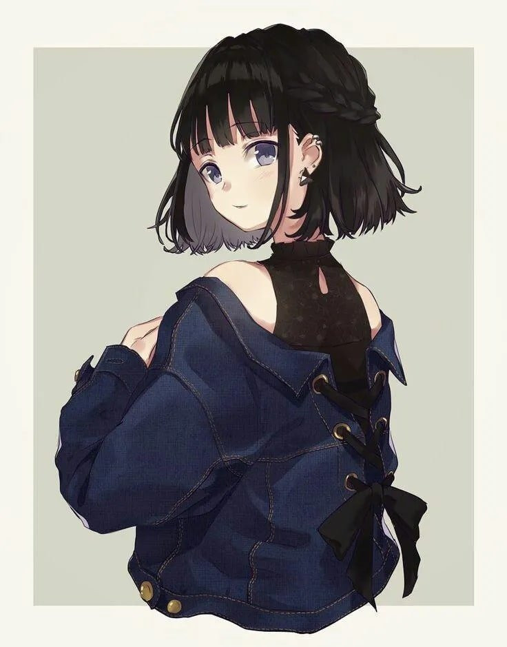 Nữ anime tóc ngắn với cảm giác tự do