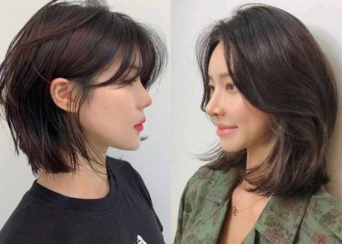 nữ giới với kiểu tóc đuôi sói bồng bềnh tạo khối gương mặt