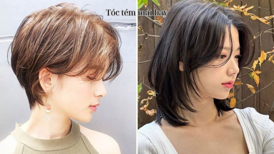 Nữ tính và dịu dàng với kiểu tóc tém uốn xoăn nhẹ mái bay Hàn Quốc