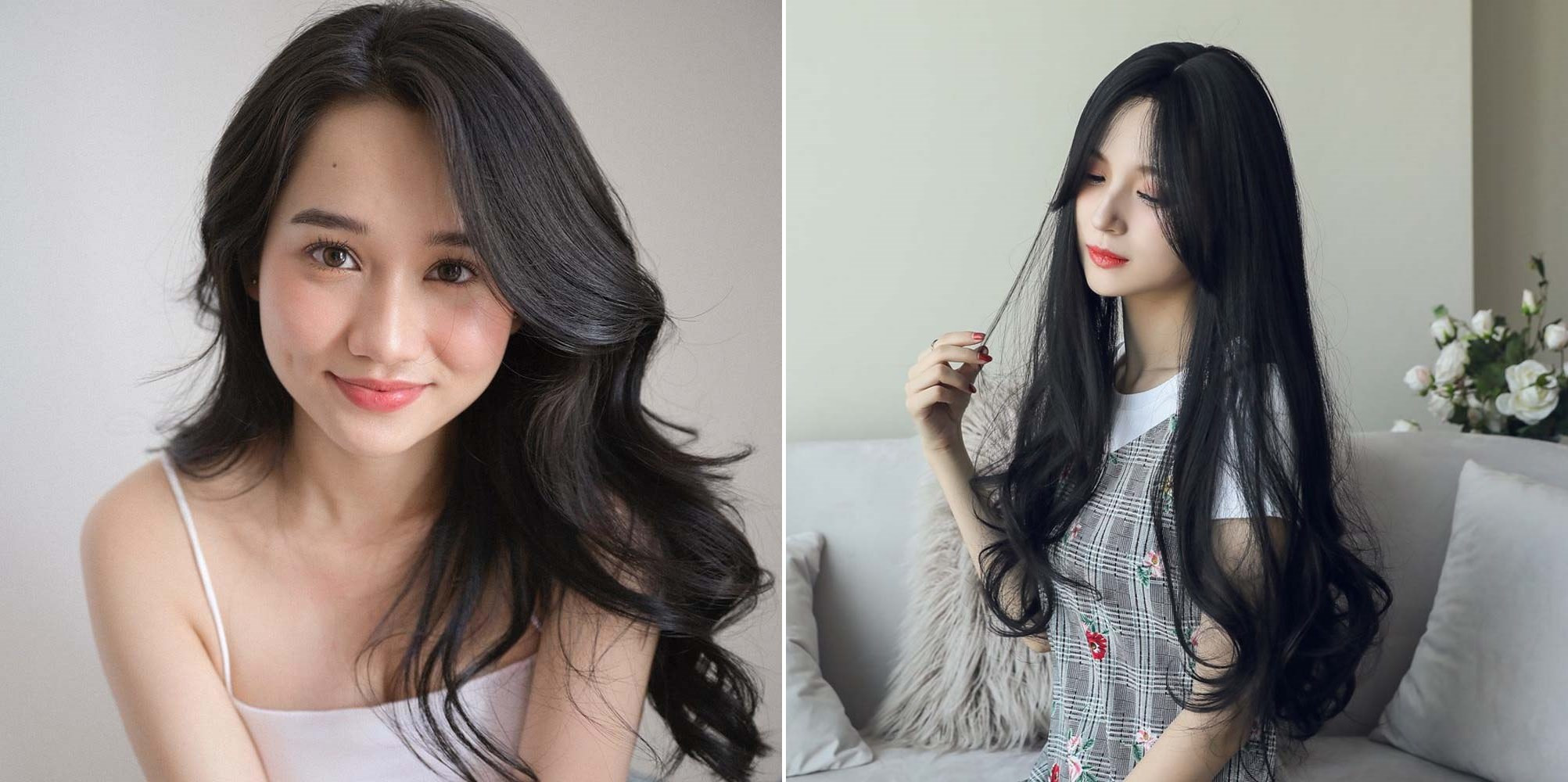 Phong cách sành điệu với tóc dài xoăn sóng