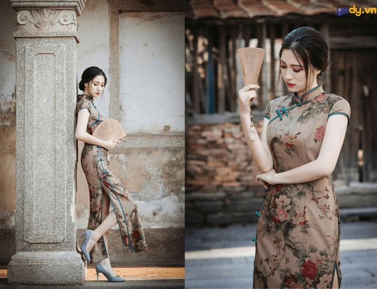 Phụ kiện trang sức tinh tế đi kèm để hoàn thiện tổng thể khi mặc sườn xám