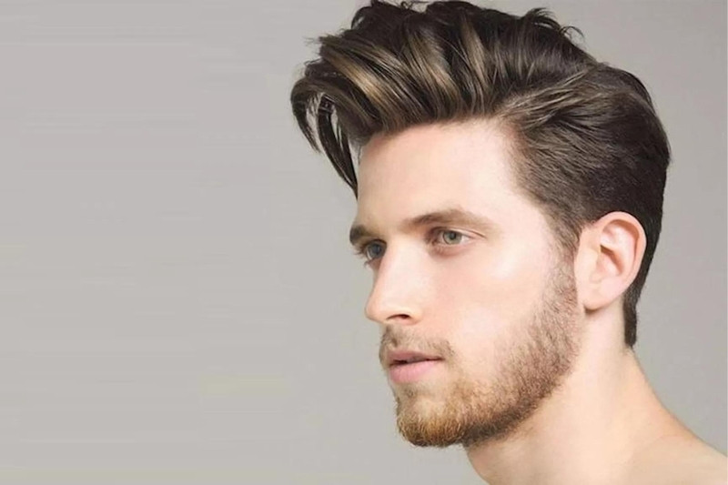 Pompadour sang trọng, kiểu tóc phù hợp với mặt trái xoan nam