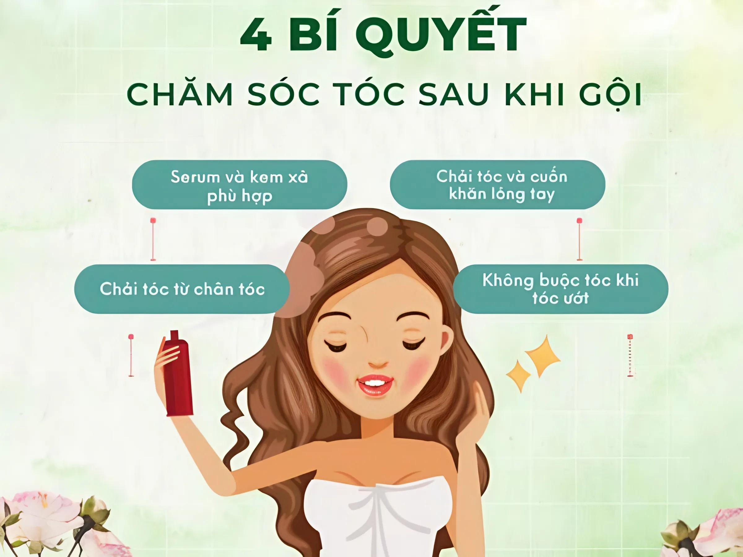 Quy trình chăm sóc tóc sau khi tạo kiểu để giữ mái tóc khỏe đẹp sau khi đi đám cưới