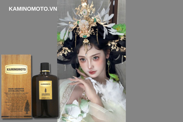 Sản phẩm dưỡng tóc Kaminomoto giúp mái tóc chắc khỏe, suôn mượt, là nền tảng cho những kiểu tóc cổ trang đẹp.