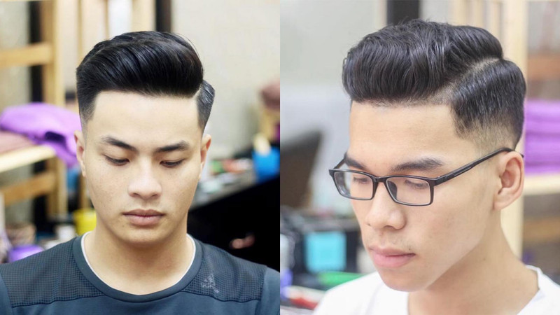 Side part slick back ngắn trẻ trung
