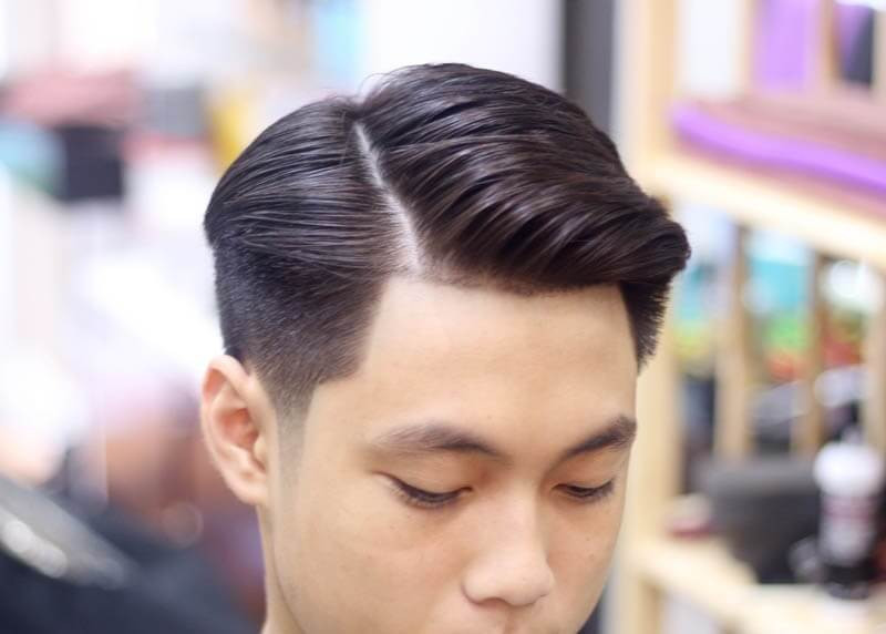 Side Swept Undercut cho mặt dài trán cao
