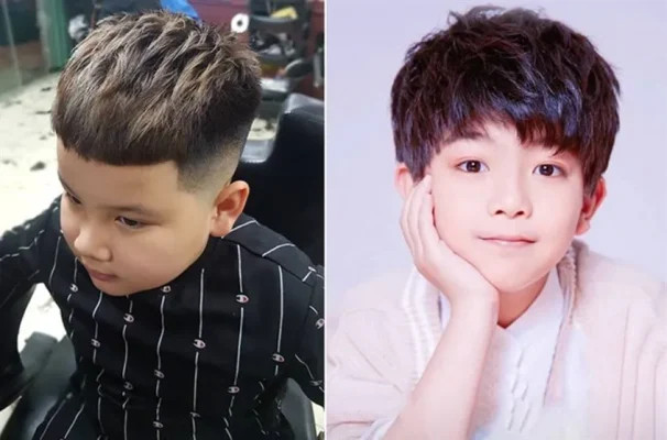 Textured Crop với phần mái tỉa sắc nét, tạo vẻ năng động cho bé trai