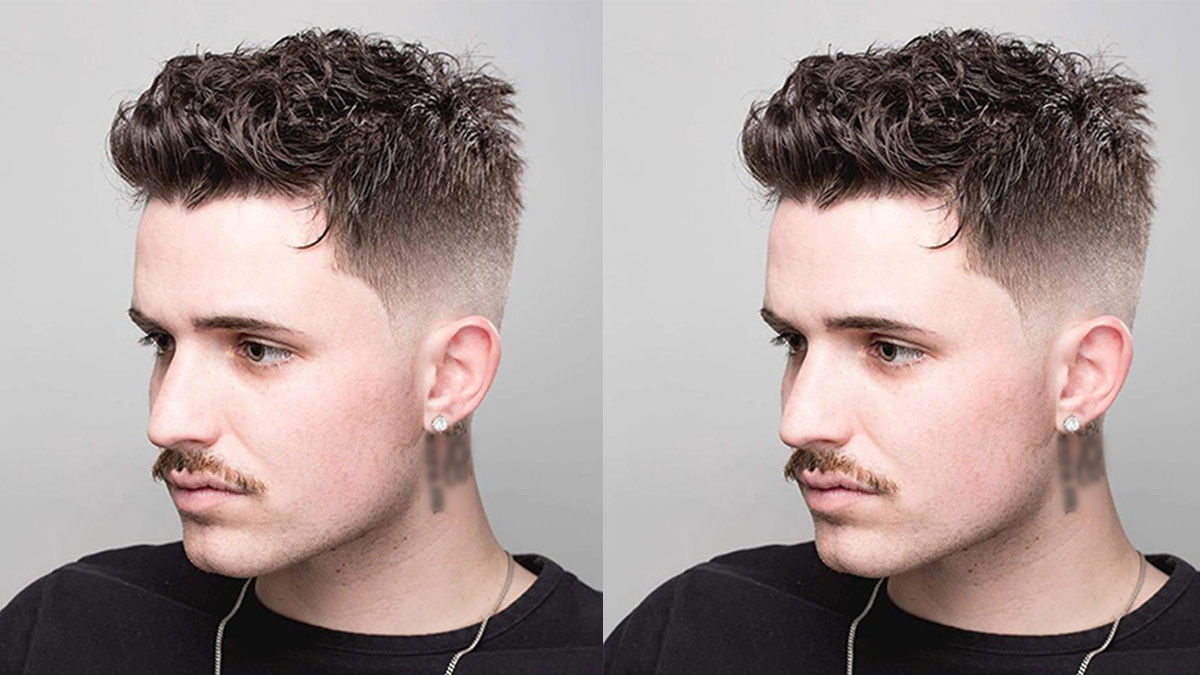 Tóc Armani với mái xoăn nhẹ, tạo vẻ lãng tử và cuốn hút